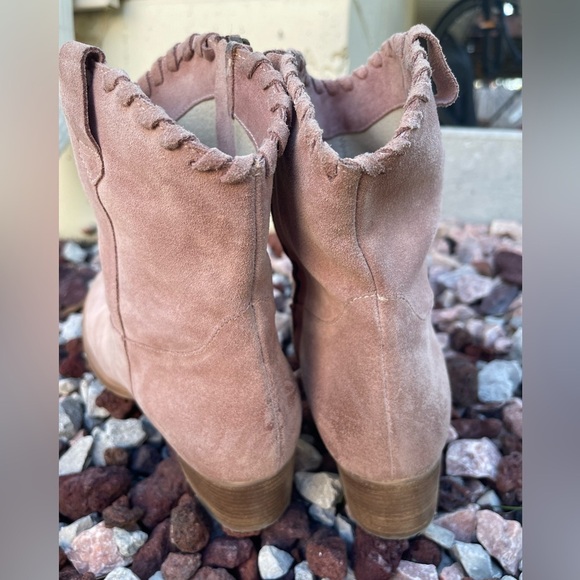 Sundance Pink Suede western Boots Size 41 - Picture 6 of 15